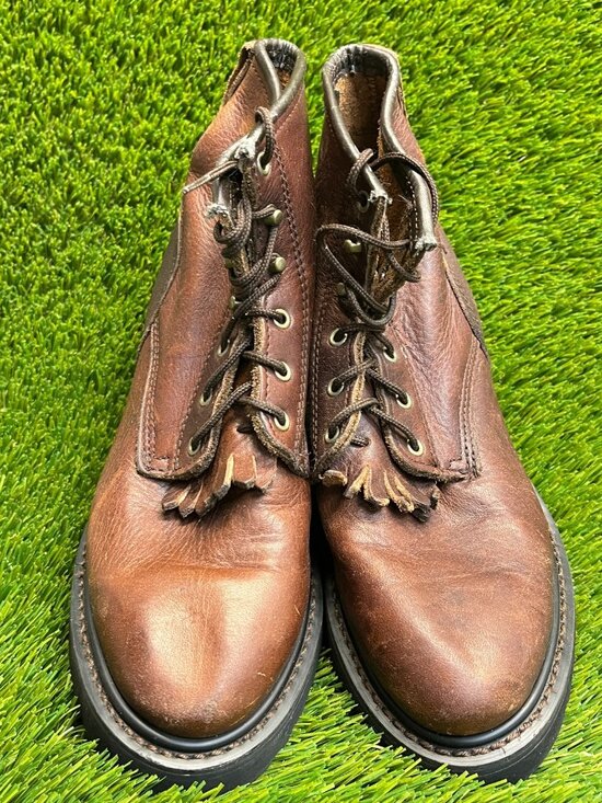 Double H Mens Size 7M Brown Black Classic Outdoor Leather Lace Up Working Boots main image 10